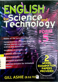 Image of ENGLISH FOR SCIENCE AND TECHNOLOGY  FORM 5